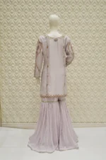 Mauve Gharara Multi-Colour Embroidery - Image 4