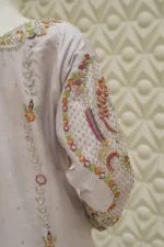 Mauve Gharara Multi-Colour Embroidery - Image 3