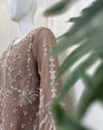 Brown Organza Sharara Set - Image 3
