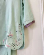 Mint Green Formal Silk Dress - Image 2