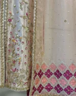 Pink Gold Tissue Bridal Embroidered - Image 5