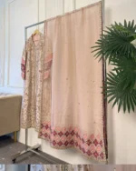 Pink Gold Tissue Bridal Embroidered - Image 2