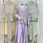 Mirror Work Jacket Sharara Set