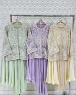 Mirror Work Jacket Sharara Set - Image 6