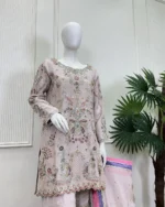 Mauve Gharara Multi-Colour Embroidery - Image 3