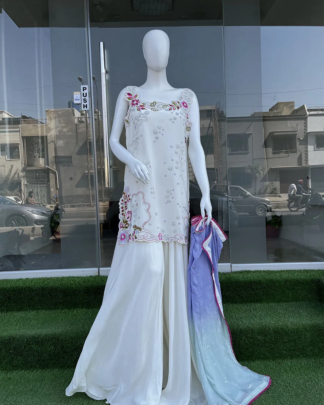 Untitled-1_0012_Document from subhan junejo (9) White Floral With Lilac Dupatta - Image 1