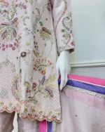 Mauve Gharara Multi-Colour Embroidery - Image 4