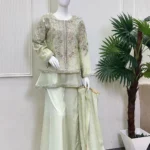 Light Green Sharara Wedding Dress