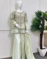 Light Green Sharara Wedding Dress