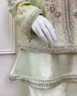 Light Green Sharara Wedding Dress - Image 2