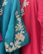 Silk Embroidered Dress 5 Colours Wedding Wear - Image 3