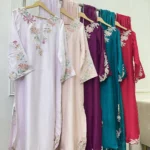 Silk Embroidered Dress 5 Colours Wedding Wear