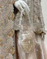 Peplum Gharara Suit Dense Hand Embroidery And Pearl Border Dupatta - Image 3
