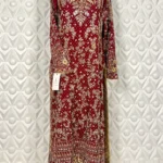 Maroon Kurta with Heavy Gold Zardozi Embroidery