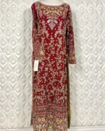 Maroon Kurta with Heavy Gold Zardozi Embroidery
