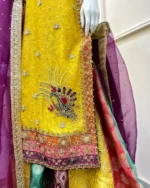 Bright Yellow Suit with Multicolor Patchwork - Image 3