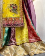 Bright Yellow Suit with Multicolor Patchwork - Image 4