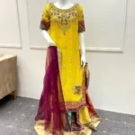 Bright Yellow Suit with Multicolor Patchwork