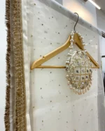 Off White Gold Zardozi Suit Sheesha Booti And Dupatta - Image 3
