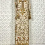 Ivory Floral Zardozi Kurta with Sequin Jaal Work