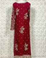 Maroon Kurta with Heavy Gold Zardozi Embroidery - Image 2