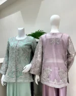 Layered Ruffle Skirt Suit with Embroidered Jacket - Image 4