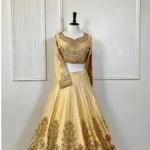 Gold Silk Lehenga Set Heavy Zardozi And Dabka Embroidered Choli