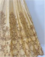 Gold Silk Lehenga Set Heavy Zardozi And Dabka Embroidered Choli - Image 3