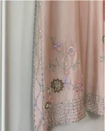 Dusty Pink Suit with Crystal Floral Embroidery - Image 2