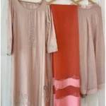Dusty Pink Suit with Crystal Floral Embroidery
