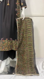 Hand-Embroidered Sheer Suit with Tassel Closure - Image 5