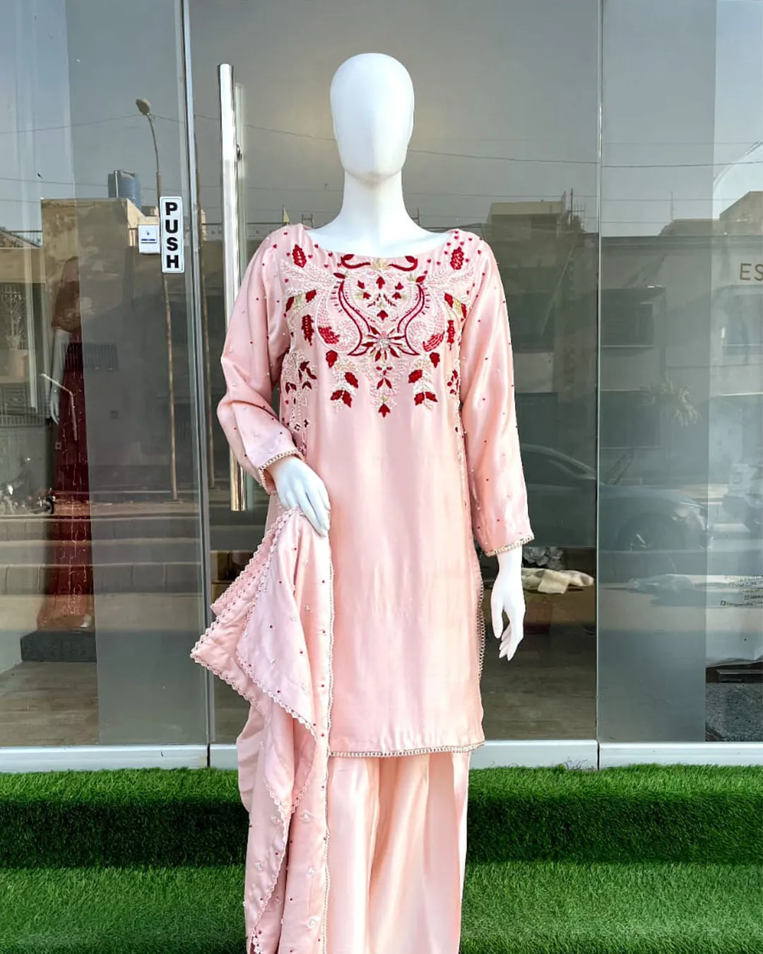 p5_0029_4e7460d4-7b90-45c4-8d06-809fccb417f9 Baby Pink 3-Piece Suit with Pearl Embroidery - Image 1