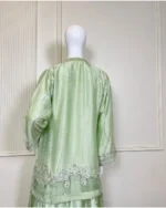 Hand-Embellished Short Kurta with Sequinned Trail Lehenga - Image 3