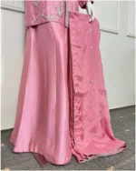 Graceful 3-Piece Suit Sequin Vine Work with Wide-Leg Sharara - Image 4
