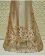 Zardozi Floral Embroidered Front-Open Suit with Sequin Dupatta - Image 3