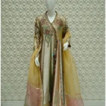 Multi-Tone Embroidered Anarkali with Embellished Dupatta