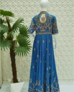 Bandhani Anarkali with Zardozi And Scallop Dupatta - Image 4