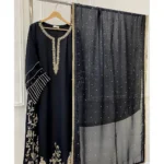Zardozi Embroidered Kurta with Shikargah Hem Motif