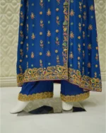 Angrakha Style Heavily Embroidered 3-Piece Suit for Women - Image 3