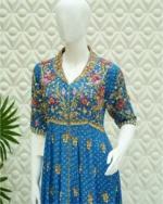 Bandhani Anarkali with Zardozi And Scallop Dupatta - Image 2