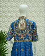 Bandhani Anarkali with Zardozi And Scallop Dupatta - Image 3