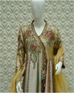 Multi-Tone Embroidered Anarkali with Embellished Dupatta - Image 3
