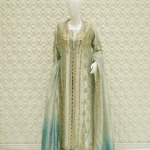 Silk Coat Sharara with Zardozi And Ombre Dupatta